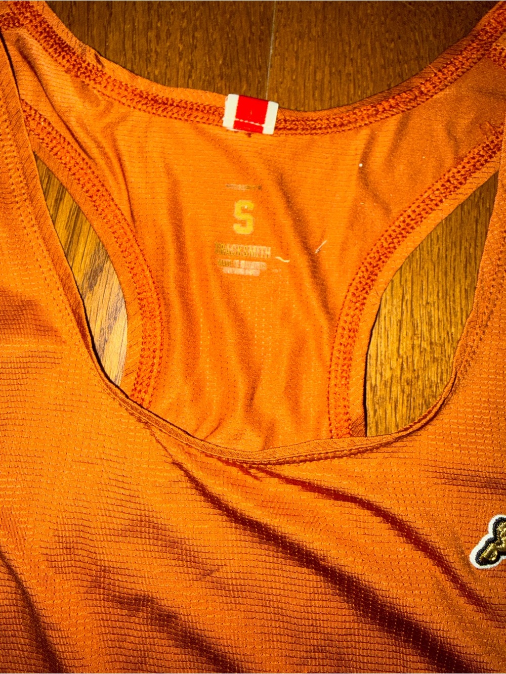 Tracksmith Orange Racerback Tank Top - Picture 3 of 3